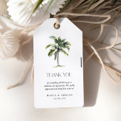 Minimale Palm Tree Tropical Beach bruiloft gunst Cadeaulabel