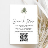 Minimale palmbindingscode QR-code RSVP Kaartje