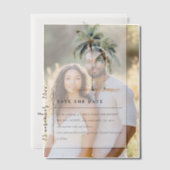 Minimale palmbomen Tropische bruiloft Bewaar de da Vellum Uitnodigingen (Offset (Koppel))
