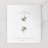 Minimale palmboom tropisch strand plaatskaartje (Buitenkant ongevouwen)