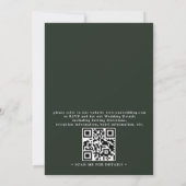 Minimale Palmboom Tropisch Strand QR Code Huwelijk Kaart (Achterkant)