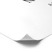 Minimale Palmboom Trouw Welkom Bord Poster (Hoek)