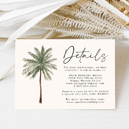Minimale Palmboom Trouwdetails Kaart