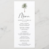 Minimale palmweduwen menu (Voorkant)