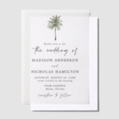 Minimale palmweduwen vellum uitnodigingen (Offset)