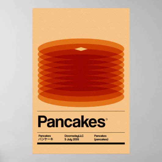 Minimale pannenkoeken poster (Voorkant)