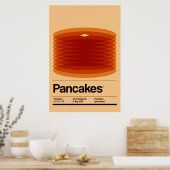 Minimale pannenkoeken poster (Keuken)