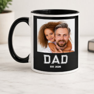 Minimale papa ingestelde jaar nieuwe vader foto mok