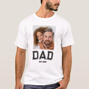 Minimale papa ingestelde jaar nieuwe vader foto t-shirt