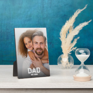 Minimale papa opgericht jaar nieuwe vader foto fotoplaat