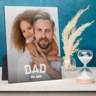 Minimale papa opgericht jaar nieuwe vader foto fotoplaat