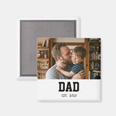 Minimale 'Papa Opgericht' Vaderdag Cadeau Magneet (Voorkant / Achterkant)