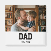 Minimale 'Papa Opgericht' Vaderdag Cadeau Magneet (Voorkant)