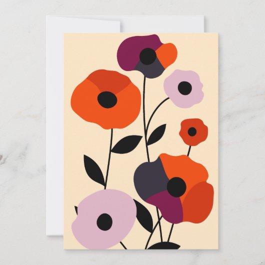 Minimale papaverbloei aankondiging (Voorkant)