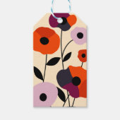 Minimale papaverbloei cadeaulabel (Voorkant)