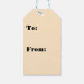 Minimale papaverbloei cadeaulabel (Achterkant)