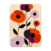 Minimale papaverbloei magneet (Verticaal)