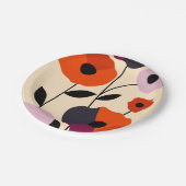 Minimale papaverbloei papieren bordje (Gekanteld)