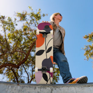 Minimale papaverbloei persoonlijk skateboard