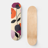 Minimale papaverbloei persoonlijk skateboard (Voorkant)