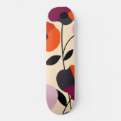 Minimale papaverbloei persoonlijk skateboard (Voorkant)