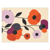 Minimale papaverbloei tafelkleed (Voorkant (Horizontaal))