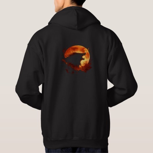 Minimale Paris Streep Aesthetic Hoodie (Achterkant)