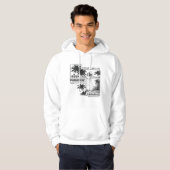 Minimale Paris streep aesthetic hoodie (Voorkant volledig)
