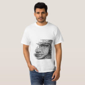 Minimale Paris Streep Aesthetic T-Shirt (Voorkant volledig)