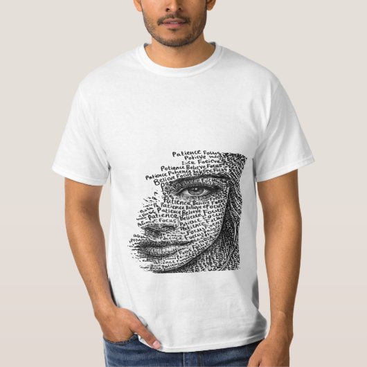 Minimale Paris Streep Aesthetic T-Shirt (Voorkant)