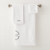 Minimale Pas getrouwd Couple Cadeau-Initialen Bad Handdoek (Insitu)