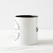 Minimale Pas getrouwd Couple Cadeau-Initialen Tweekleurige Koffiemok (Center)