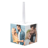 Minimale Pas getrouwd paar foto kerst Decoratie (Achter hoekig)