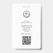 Minimale pasfoto van professioneel personeel Zwart Badge (Achterkant)