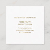 Minimale pasta Blue Bobby Pins Hair Vierkante Visitekaartje (Achterkant)