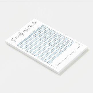 Minimale pasta Blue Weekly Habit Tracker Post-it® Notes
