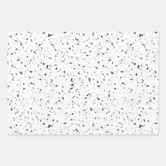 Minimale pasta Blush Pink Green Terrazzo Gift Inpakpapier Vel (Voorkant 3)