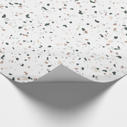 Minimale pasta Blush Roze Terrazzo Gift Cadeaupapier (Hoek)