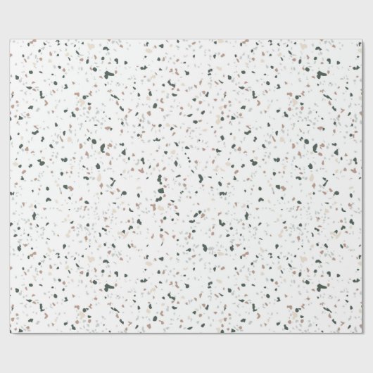 Minimale pasta Blush Roze Terrazzo Gift Cadeaupapier (Vlak)