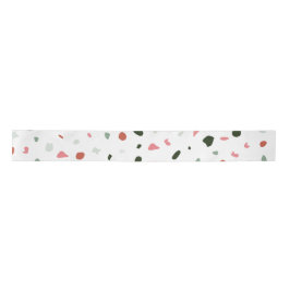 Minimale pasta Blush Roze Terrazzo Gift Satijnen Lint