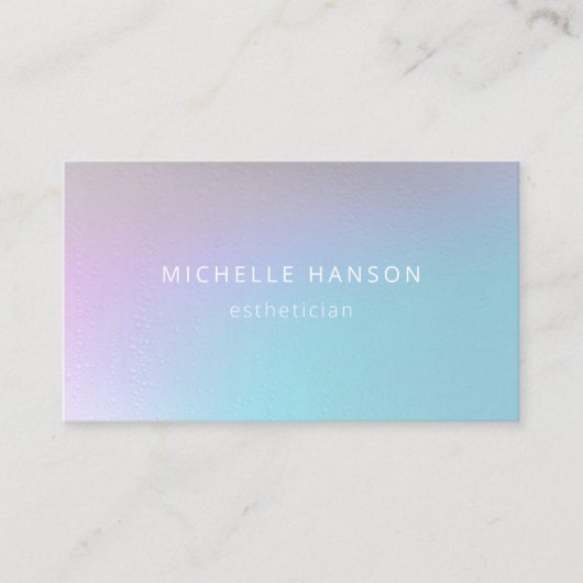 Minimale pasta Paars Turquoise Salon Visitekaartje (Voorkant)