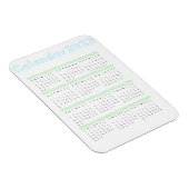 Minimale pastblauw groen 2023-magneetkalender magneet (Rechterzijde)
