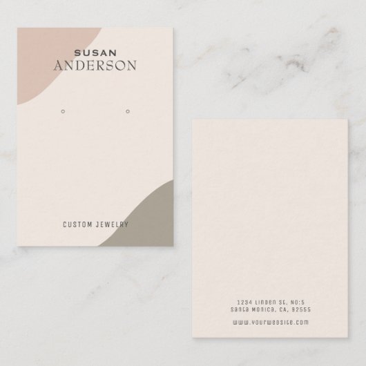 Minimale pasteelkleuren die beeldscherm verdienen visitekaartje (Voorkant / Achterkant)