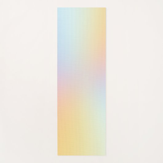 Minimale pasteelregenboogombre yogamat (Voorkant)