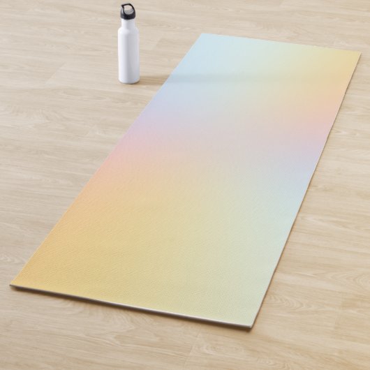Minimale pasteelregenboogombre yogamat (In situ)
