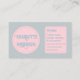 Minimale pasteilijst voor mode visitekaartje