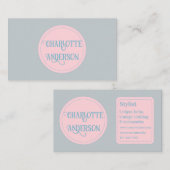 Minimale pasteilijst voor mode visitekaartje (Voorkant / Achterkant)