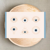 Minimale pastel blauw & roze wimpers schoonheidssa visitekaartje