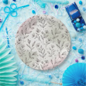 Minimale Pastel Boho Botanische Papieren Bord (Feest)
