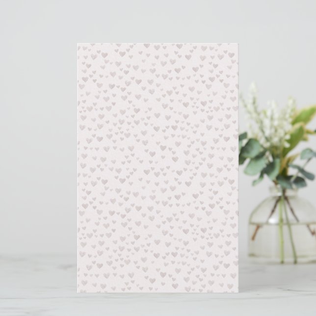 Minimale Pastel Hartjes Papiervel (Staand voorkant)